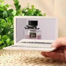 1pc Foldable Design: Mini Laptop Mirror Makeup Mirror - Polyethylene Mini Foldable Pocket Laptop Glass Suitable For Home And Travel - A - View 4
