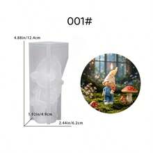 SILIKE LUFEI 1 pieza Molde de silicona de arcilla, 2 estilos opcionales Molde de figurita de niño y niña con sombrero de hongo, adecuado para resina, yeso, velas, productos de aromaterapia, decoración del hogar de verano, exhibición de mesa de boda - Molde de seta con sombrero para niños - Ver 9