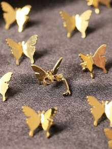 10/Set Metal Butterfly Clip Combination, Gold Gradient Side Clips, Mini Design, Sweet & Cute Hairstyle - Suitable For Girls And Teenagers, Perfect For Daily Wear, Dates, School, Parties And More - Multicolor - View 9