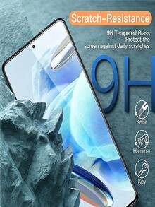 LissKas 2片裝 HD 鋼化玻璃螢幕保護貼，相容 Galaxy S26 S25 S24 / 17 16 / / Honor / 15T / Poco / Note 14 13 Pro 4G 5G，全螢幕覆蓋，9H 硬度，防指紋、防爆、防刮，無氣泡自動吸附保護膜 - 無色 - 查看 6