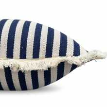 1 pieza Funda de almohada decorativa de sofá tejida a rayas - Azul Marino - Ver 4