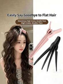 1pc/2pcs/4pcs Root Volumizing Hair Clips, Instant Lift Styling Tool For Flat Hair, Hair Styling Set - Multicolor - View 1