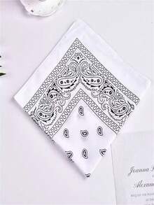 1pc/3pcs Vibrant Paisley Pattern Square Outdoor Sports Headscarf, Unisex, Breathable Fabric, Moisture-Wicking Quick-Drying, Suitable For Running, Cycling And Fitness Enthusiasts - Cashew Flower Headband - View 4