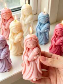 3D Virgin Mary Holding Baby Silicone Candle Mold, Reusable And Easy Release, For Making Candles, Soaps, Plaster, Resin, Cement Decor, Holy Home Decoration, Christmas And Baptism Gifts - A - View 6
