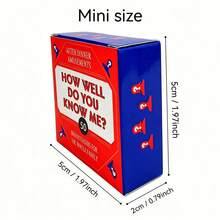 Family-Friendly After-Meal Game - Fun Trivia Game For The Whole Family - Perfect As Christmas, Halloween, New Year And Birthday Gift - Red - View 2