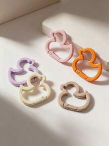 30pcs Colorful Duck Shaped Keychains, Suitable For Crafts, Key Rings And Keychain Decoration, Can Be Used For DIY Keychain Making, Keychain Accessories - Multicolor - View 8