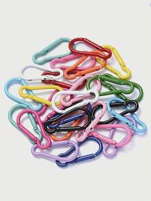 10 piezas de accesorios y clips para llaveros multifunción de aleación de aluminio duradera en colores surtidos - Multicolor - Ver 10