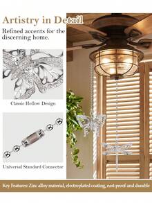 Ceiling Fan Chain - Silver - View 3