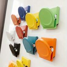 2/1sets Fridge Clips - Multifunctional Colorful File Organizer, Suitable For Home And Kitchen Scenes, Perfect Christmas Gift Choice, Candy Color Magnetic Clips, Memo Clips, Colorful Stationery Clips, Magnetic Metal Small Clips, Multifunctional Magnetic Photo Clips - A - View 4