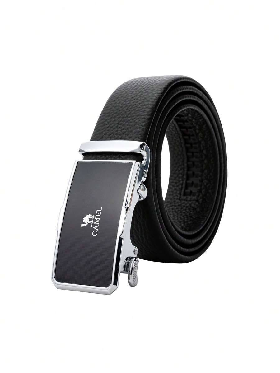 CAMEL CROWN Men's Automatic Buckle Belt, Simple And Versatile Trouser Belt - Black - View 1