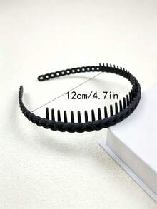 Fashion Women's Headband/Hair Tie/Wide Headband With Teeth Anti-Slip Hair Clip, Handmade Matte Material Heart-Shaped Headband Accessory - Headband - View 7