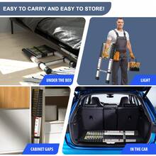 Aluminium Telescopic Ladder Multi-Purpose Folding Telescoping Ladder Foldable Ladder Extension Ladder Extendable Portable Loft Ladder Lightweight For Outdoor Indoor Work, 330lb Capacity(2 - Aluminium Telescopic Ladder - View 7