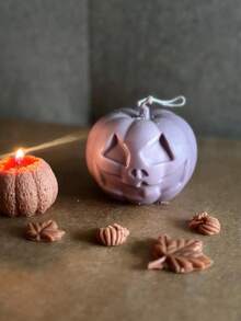 1PC Pumpkin Silicone Mold With Facial Expressions, Creative DIY Angry / Smirking Pumpkin Aromatherapy Candles Mold, Crafts Casting Molds, Holiday Home Decor & Gifts Ornament Epoxy Resin Mold, Art Decoration Plaster Mould, Autumn Halloween Decor Mold - 01-straight-eared Rabbit Tray Silicone Mold - View 11