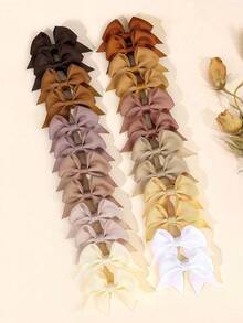 810/12/10pcs/Set Brown Cute Hair Accessories Set, Includes Butterfly, Star, Bow Hair Clips, And High Elasticity Multiple Hair Ties And Scrunchies - Suitable For Girls And Children, Perfect For School, Party, Play And Daily Hairstyles. Super Cute Styles Inspire Creativity - Multicolor - View 3