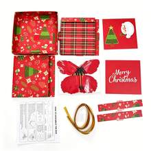 3D Christmas Butterfly Explosion Gift Box, Elegant Reusable Paper, Includes Dual Layer Box, 4 Butterflies, DIY Sticker, Card, Ribbons, Perfect For Holidays - View 3
