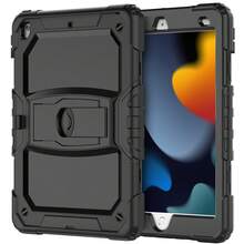 适用于 iPad (A16) 第 11 代/Air11/Air13 M3 (2025) 第 9/8/7 代 (2021/2020/2019) 的重型防震保护壳，坚固耐用的硬壳保护套，内置支架，适用于 10.2 英寸 iPad 2021/2020/2019。 - 黑色 - 查看 5