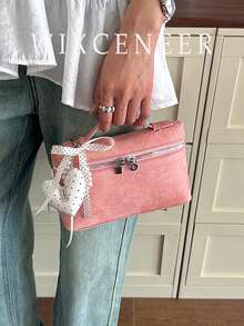1pc Fashionable Daily Shoulder Bag Korean Ins Style Box Crossbody Bag - Pink - View 2