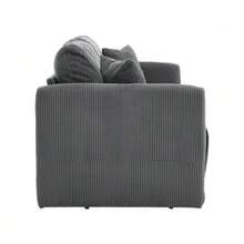Modern Minimalist Fabric Sofa With Multifunctional Conversion: Comfortable Sofa Bed For Living Rooms, Offices And Studios, Foldable Double Sofa Bed For Small Apartments. - 灰色 - 查看 9