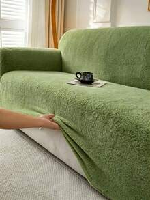 1 Buah Sarung Sofa Katun Lembut Kationik Anti Kotoran dan Tahan Hewan Peliharaan, Jacquard Mewah Timbul dengan Pola Daun Besar Sederhana, Palet Warna Beragam, Tebal, Gaya Musim Gugur/Musim Dingin, Cocok untuk Sofa 1/2/3/4 Dudukan - hijau rumput - View 10