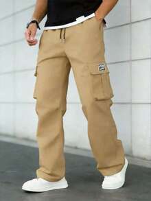 Men's Casual Summer Lightweight Cargo Pants Fashion Multi-Pocket Long Pants Sports Fall - Khaki - View 2