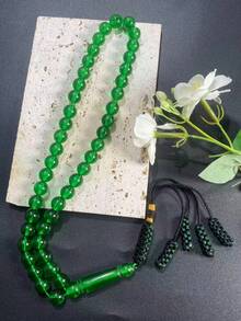 1 buah Tasbih Muslim Akrilik 45 Butir, Tasbih Rumbai Anyaman Blok Warna, Pembelian Grosir Aksesori Peringatan Hari Raya untuk Teman dan Keluarga - MultiWarna - View 3