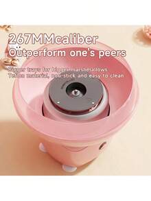 Mini Cotton Candy Maker, Easy To Use, Retro Pink Portable Cotton Candy Machine With Candy Scoop, Suitable For Birthday, Home, Party, Christmas Gift - EU F Type Plug(220-240V) - View 6