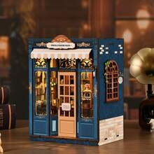 Japanese Style Garden Charm Mini House Dollhouse BOOK NOOK Bookend Wooden DIY Assembly Model Home Decor Collectible Ornament Holiday Gift - Multicolor - View 7