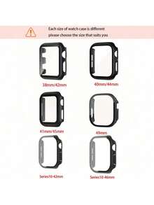 2合1運動矽膠錶帶與錶殼套組，相容 錶帶與錶殼尺寸 38mm、40mm、41mm、42mm、44mm、45mm，柔軟舒適矽膠錶帶配鉚釘扣，耐衝擊防刮硬 PC 材質與鋼化玻璃螢幕保護膜一體式錶殼，相容 Ultra/11/10/9/8/7/6/5/4/SE - 杏色 - 查看 8