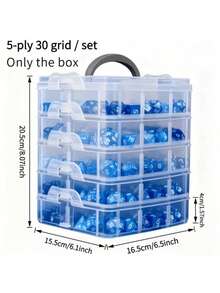 Large 5/6-Layer Transparent Storage Box With Lid And Handle, Suitable For Storing Jewelry And Valuable Items. Transparent Tool Storage Box, Home Screw, Wrench, Hardware Accessories Sorting Storage Box, With Snap Closure Design, Removable Grid, Also Suitable For Storing Sewing Supplies, Accessories And Office Supplies. - Multicolor - View 8