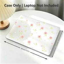 1件粉色花卉UV印花筆記本電腦保護殼，透明硬殼保護套，適用於MacBook Air和Pro，耐用塑料保護套 - 查看 4
