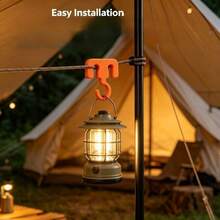Juego de 2 ganchos de cuerda para camping, ganchos multifuncionales para equipo de exterior, diseñados para asegurar artículos esenciales durante camping, senderismo y viajes en caravana - Multicolor - Ver 6