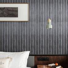 1 Roll Dark Gray Grid Wood Grain Self-Adhesive Wallpaper/Modern Wallpaper/Waterproof Removable/Peel And Stick Wallpaper/Durable/Vinyl Contact Paper/Apartment Decor/Wall Decor/Home Decor/Suitable For Large Area Use/No Residue - Lead Gray Grille - View 14