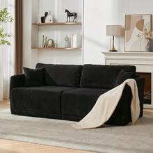 Modern Minimalist Fabric Sofa With Multifunctional Conversion: Comfortable Sofa Bed For Living Rooms, Offices And Studios, Foldable Double Sofa Bed For Small Apartments. - 黑色 - 查看 11
