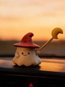 1pc Mini Halloween Carving Ghost Figurine,Cute Detachable Spooky Statue Ornament,Suitable For Halloween Party Decor,For Livingroom,Office Table,Car Decor,Suitable As Gift For Halloween Party,Theme Party - Multicolor - View 4