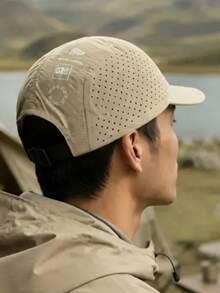 1pc Men's Perforated Thin Breathable Running Hat Quick-Dry Short Brim Duck Bill Cap Outdoor Sports Baseball Cap Women's Fashion Versatile Curved Brim Dad Hat Couple Camping Hat Unisex Sun Hat Suitable For Various Occasions Size As Shown In Figure 2 - A - View 3
