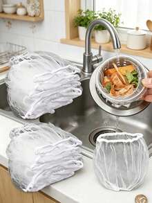 Disposable Sink Filter Mesh Bags Kitchen Drain Food Residue Strainer Net Fine Mesh Sink Stopper Bags Anti-Clog Drainage Filter For Kitchen Bathroom Restaurant - Multicolor - View 1