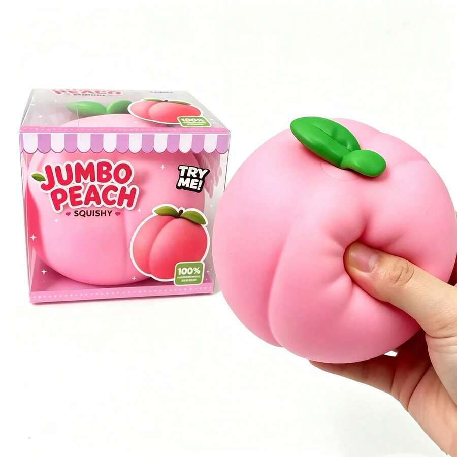 1 Stück - Squishy-Pfirsich, extra groß 15 cm, realistisches Pfirsich-Stressabbau-Spielzeug, geeignet für Jugendliche und Erwachsene zur Stressbewältigung, -Geburtstagsgeschenk-Feiertagsgeschenk-Partygeschenk, Weihnachtsgeschenk Erste Wahl Quetschspielzeug