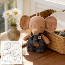 1pc Cute Big Ear Elephant Patchwork Template DIY Elephant Pattern Sewing Template, Reusable PET Template, Suitable For Handmade DIY Tracing Patchwork Template, Positioning And Tracing Sewing Template, Cutting Tool For Craft Enthusiasts - Classic - View 4