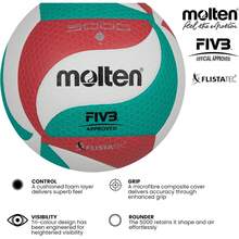 molten Volley Ball Variant 1 - Green,Red,White - View 5