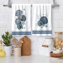 2/4/6pcs Set, Dish Towel, Ocean Creature Pattern Printed Towel, Ultra-Fine Microfiber Modern Absorbent Cloth, Cooking And Baking Tea Towel, Dish Cloth, Cleaning Towel, Hand Towel, Tea Towel, Ultra-Soft And Highly Absorbent, Kitchen Decor, Gift For Neighbors, Gift For Mom, Birthday Gift, Sweet Housewarming Gift For Friends, Kitchen Accessories, Daily Necessities, Life Essentials - Multicolor - View 8