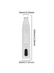 3-In-1 Pet Grooming Scissors, Low Noise Cat & Dog Hair Clipper, Battery/USB Powered, With LED Light, Multi-Function Clipper For Paws, Eyes, Ears, Face And Sensitive Areas, Wireless Pet Hair Clipper, Professional Pet Grooming Scissors - A - View 7