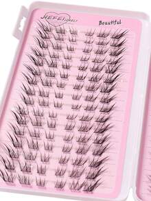 Large Capacity Manga Eyelash Book Dense False Eyelashes 8-12mm Single Cluster Fox-Style Lashes Natural Volume Eyelash Extension - 查看 6