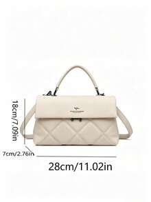 Dedoo New Plaid Small Square Bag Women's Fashion Textured Crossbody Bag Minimalist Shoulder Underarm Bag - White - View 4