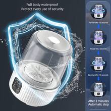 Travel Mini Washer Rechargeable 4000mAh, USB Portable Laundry Machine With 3 Timed Modes, Compact Turbine Cleaner For Underwear Socks Delicates, White, Ideal For Camping RV Apartment, Lightweight & Powerful - X8MINI-xYJ-wHITE - View 3