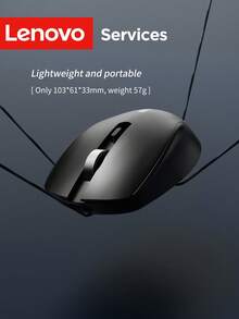 Lenovo 2.4G Wireless Silent Mouse 1600DPI USB Office Mouse Ergonomis Ringan Portabel untuk Laptop, Kantor, dan Belajar - View 4