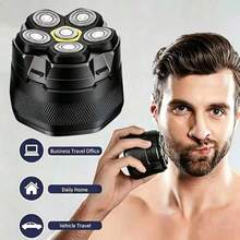 LUYAO Upgraded Head Shaver For Bald Men, Magnetic Electric Shaver Hair Clipper, High-Capacity Battery, Rechargeable LED Display, Dry And Wet Shaver - Blue - View 3