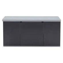 =313593594GAA Liftable Multifunctional Coffee Table - Tabletop Opens To 2 Tables, Dark Grey + Light Grey, Large Capacity, Modern Living Room Furniture, Office Dining Table Side Table Multifunctional Table - 灰色 - 查看 9