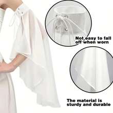 Mangas de protección desmontables para mujer, ideales para el verano, mangas decorativas sencillas, accesorio de doble uso para bodas y uso diario, mangas transpirables de seda fría con protección, mangas parasolares para ciclismo y conducción al aire libre. - 1 par negro - Ver 3