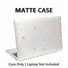 1件粉色花卉UV印花筆記本電腦保護殼，透明硬殼保護套，適用於MacBook Air和Pro，耐用塑料保護套 - 查看 1