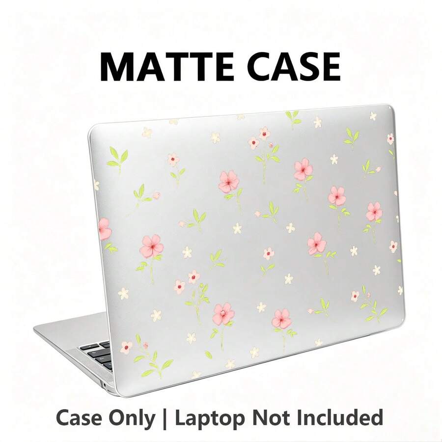 1件粉色花卉UV印花筆記本電腦保護殼,透明硬殼保護套,適用於MacBook Air和Pro,耐用塑料保護套 - 查看 1